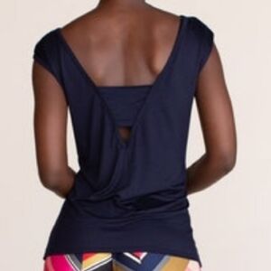Trina Turk Camy Top V Back Indigo Blue M